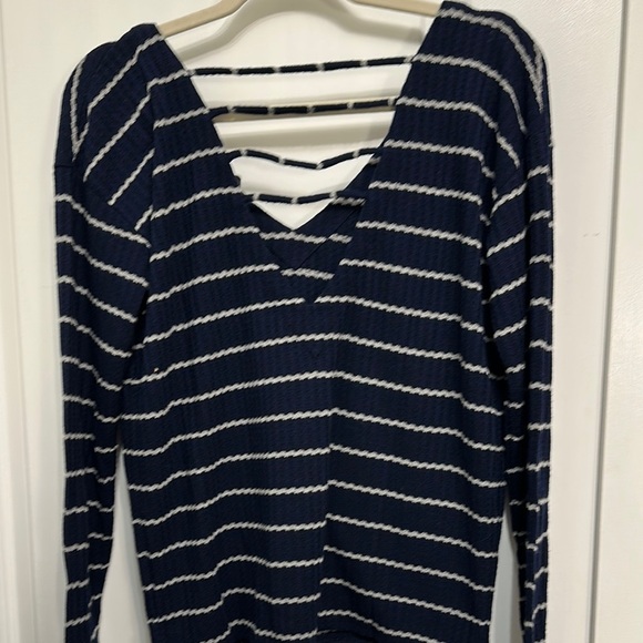 Chasor Navy and White Striped Sweater NWT‎ - Picture 3 of 5